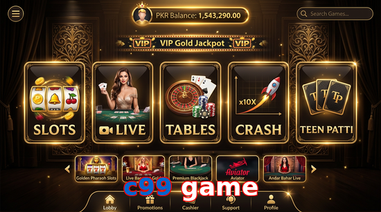 Main screen of C99 Game casino page for PK players